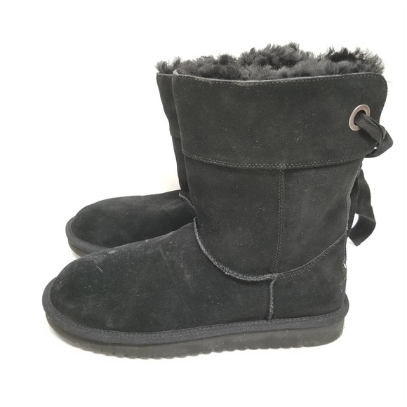 KOOLABURRA by UGG Andrah Short Black Suede Boot - Picture 1 of 8